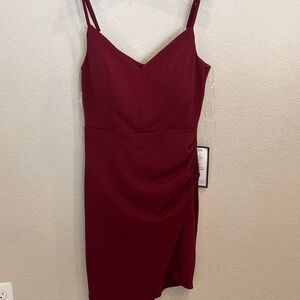 Elegant Burgundy Dress